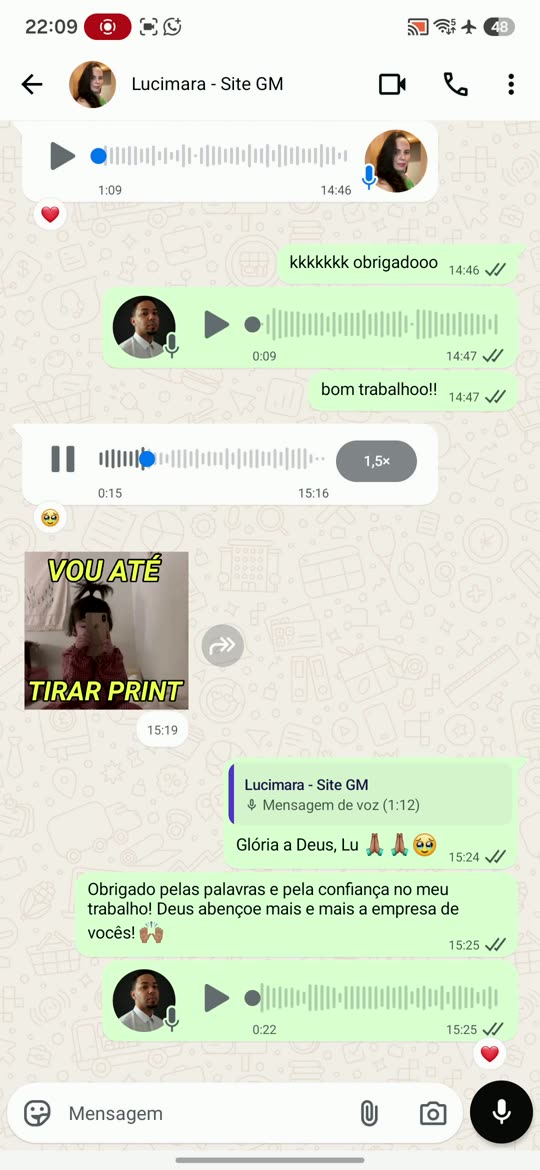 Depoimento em vídeo — Lucimara